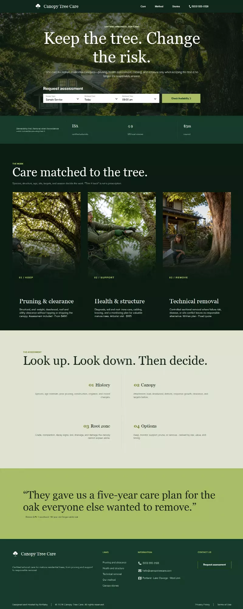 Canopy Tree Care - Cinematic look