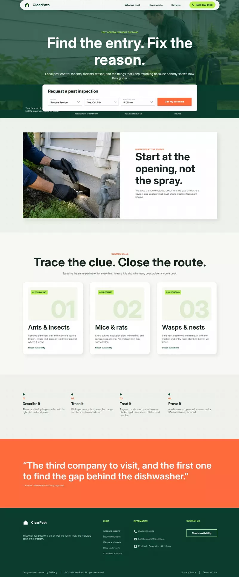 ClearPath Pest Control - Editorial Clean look