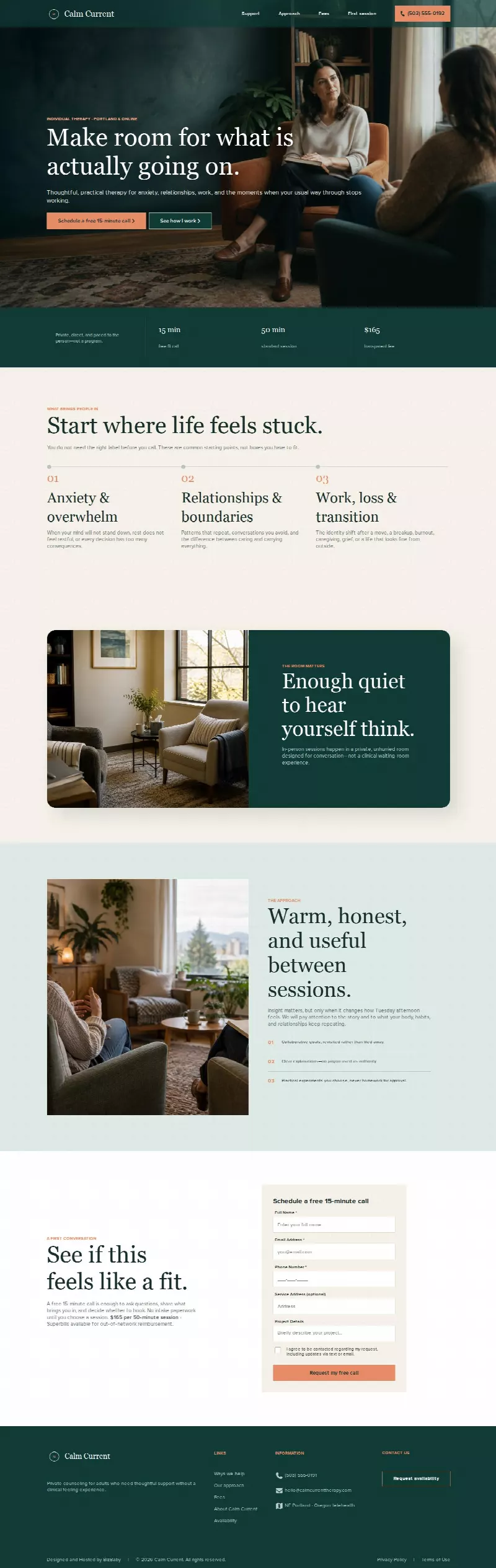 Calm Current Therapy - Editorial Clean look