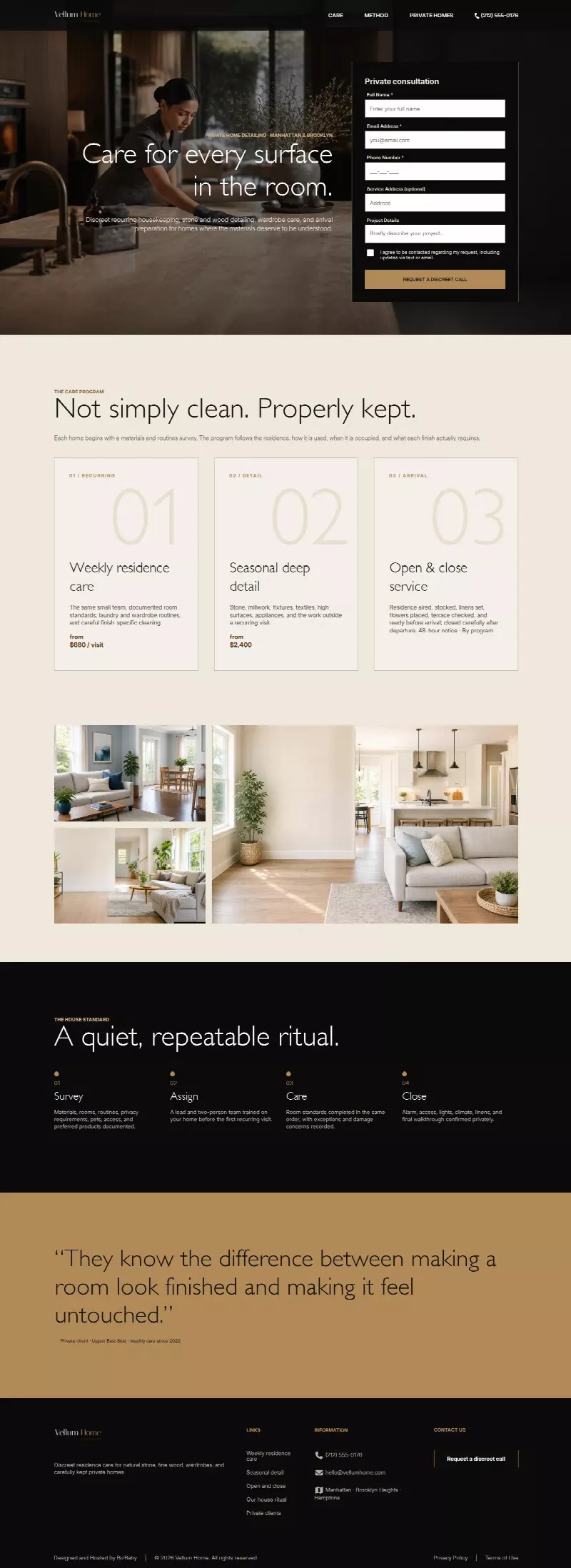 Vellum Home Detailing - Luxury and Dark look
