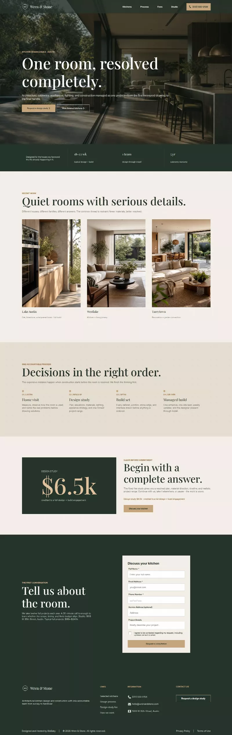 Wren & Stone Kitchens - Quiet Premium look