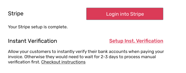 Instructions on how to setup Financial Connections for Instant Bank Verification